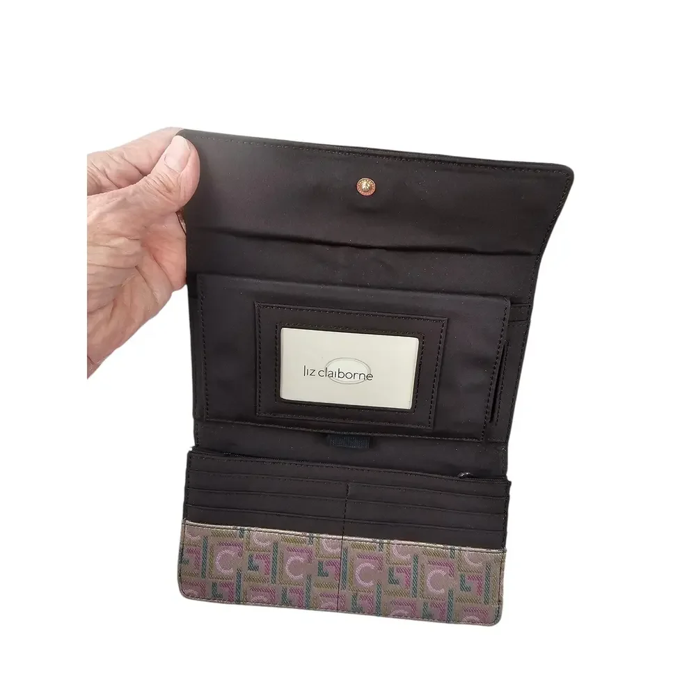 Beautiful Vtg Liz Claiborne 4 Piece Purse Set Geometric Pattern New Without Tags